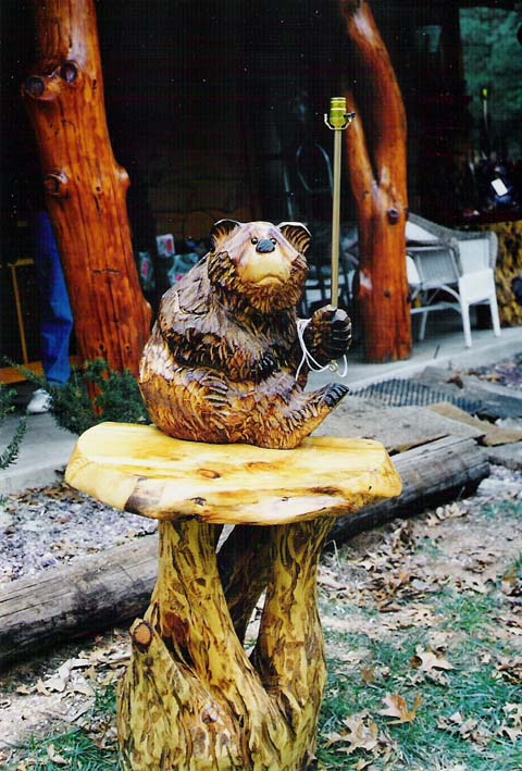 Bear Lamp and Table
